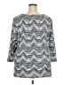 Alfred Dunner Chevron-herringbone Blue Pullover Sweater Size 3X - photo 2