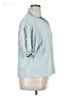 Missguided Checkered-gingham Teal 3/4 Sleeve Blouse Size XL - photo 4