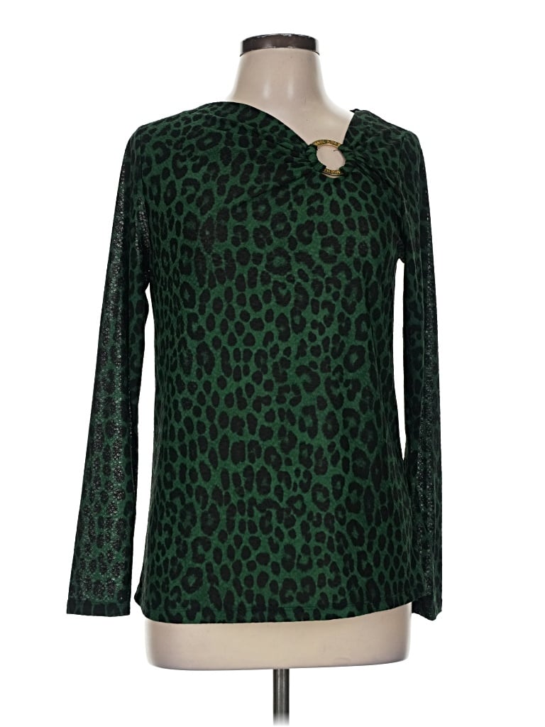 Pre-owned Michael Michael Kors Long Sleeve Blouse In Green