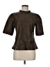 Ann Taylor 100% Polyester Brown Short Sleeve Blouse Size M - photo 1