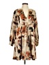 Glam Print Tan Casual Dress Size S - photo 1