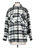 Zara Plaid Gray Wool Coat Size S - photo 1
