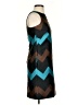 Sara Campbell Chevron-herringbone Teal Cocktail Dress Size 0 - photo 4