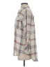 Olivia Grey Plaid Ivory 3/4 Sleeve Blouse Size XS - photo 5