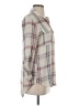 Olivia Grey Plaid Ivory 3/4 Sleeve Blouse Size XS - photo 4
