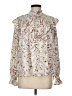 THML 100% Polyester Ivory Long Sleeve Blouse Size M - photo 1