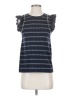 Ann Taylor Stripes Blue Sleeveless Blouse Size XS - photo 1