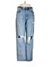 AGOLDE 100% Cotton Hearts Blue Jeans Size 28 waist - photo 1