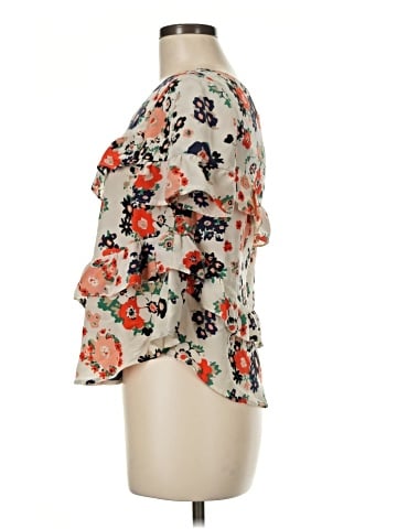Joie 3/4 Sleeve Silk Top (view 2)