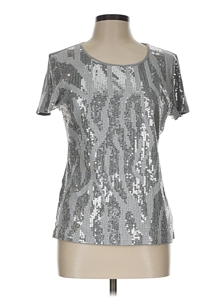 Pre-owned Michael Michael Kors Short Sleeve T-shirt In Silver