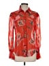 Milly Red Long Sleeve Blouse Size S - photo 1
