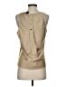 J.Crew 100% Polyester Tan Sleeveless Blouse Size S - photo 2