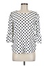 Green Envelope Polka Dots White 3/4 Sleeve Top Size M - photo 1