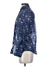 Hartford 100% Cotton Paisley Blue Long Sleeve Blouse Size (2) - photo 5