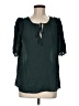 DR2 100% Rayon Teal 3/4 Sleeve Blouse Size M - photo 1