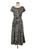 Perceptions Polka Dots Black Casual Dress Size L - photo 1