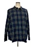 L.L.Bean 100% Cotton Plaid Blue Long Sleeve Button-Down Shirt Size 3X - photo 1