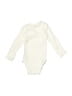Gerber Organic 100% Cotton Solid Ivory Long Sleeve Onesie Size 0-3 mo - photo 2