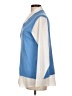 Vila Milano Blue Sleeveless Button-Down Shirt Size L - photo 5