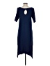 Cuddl Duds Solid Blue Casual Dress Size S - photo 2