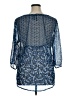 New Directions 100% Polyester Blue 3/4 Sleeve Blouse Size XL - photo 2
