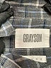 Grayson 100% Cotton Plaid Gray Long Sleeve Button-Down Shirt Size Med (3) - photo 7
