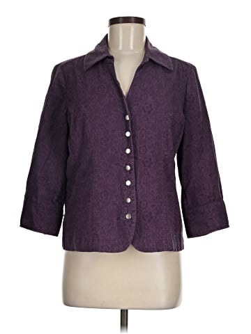 Christopher & Banks 3/4 Sleeve Button-Down Shirt (view 1)