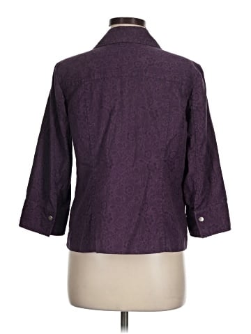 Christopher & Banks 3/4 Sleeve Button-Down Shirt (view 2)
