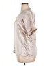 Jodifl Metallic Silver Short Sleeve Blouse Size XL (estimated) - photo 5