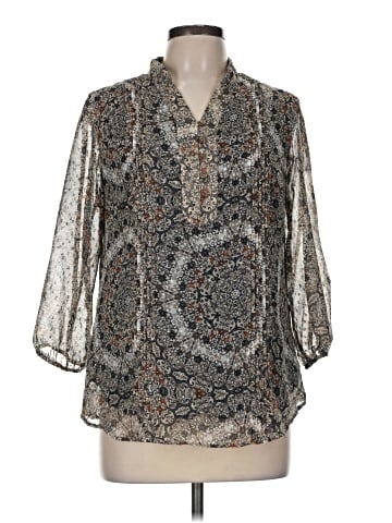 Christopher & Banks 3/4 Sleeve Blouse (view 1)