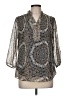 Christopher & Banks Paisley Silver 3/4 Sleeve Blouse Size M - photo 1