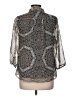 Christopher & Banks Paisley Silver 3/4 Sleeve Blouse Size M - photo 2