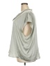 Vince. 100% Silk Silver Short Sleeve Silk Top Size 3X - photo 5