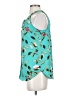 C&E Lifestyle Floral Tropical Animal Print Teal Sleeveless Blouse Size S - photo 5