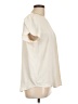 Ann Taylor LOFT 100% Polyester Ivory Short Sleeve Blouse Size L - photo 4