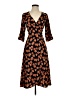 Cameo 100% Polyester Floral Orange Casual Dress Size XS - photo 1
