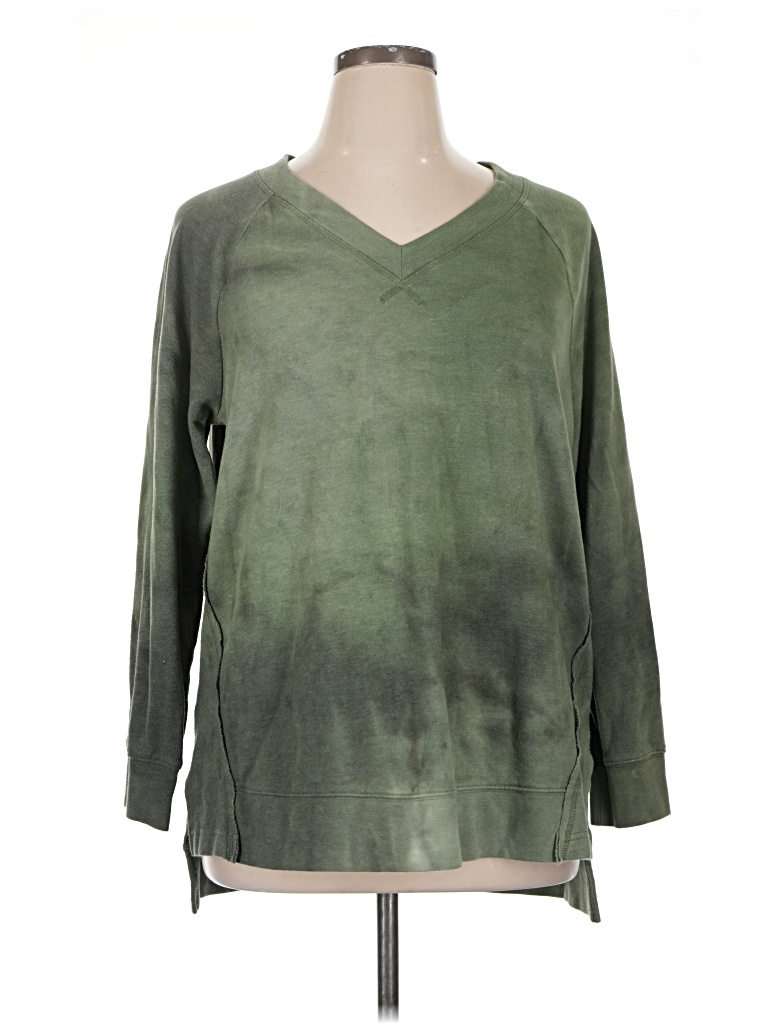 Pre-owned Terra & Sky Pullover Sweater In Green