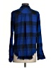 Cloth & Stone Plaid Blue Long Sleeve Blouse Size S - photo 2