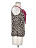 Ann Taylor Animal Print Brown Black Sleeveless Blouse Size 4 - photo 4