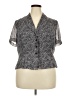 Danny & Nicole 100% Polyester Gray Short Sleeve Blouse Size 18 - photo 1
