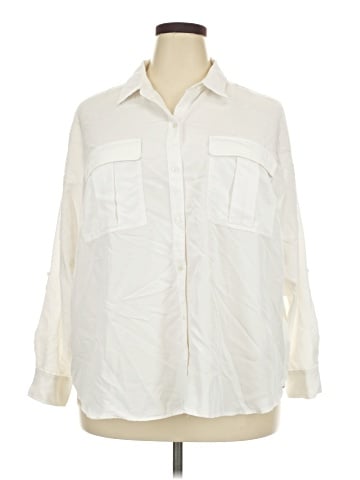 Old Navy 3/4 Sleeve Button-Down Shirt (view 1)