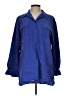 Chico's Blue 3/4 Sleeve Button-Down Shirt Size Lg (2) - photo 1