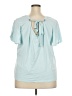 ELOQUII Teal Short Sleeve Top Size 22 Plus - photo 2