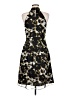 Outback Red 100% Polyester Print Black Cocktail Dress Size 8 - photo 2