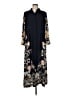 Chico's Paisley Black Blue Casual Dress Size Med Petite (1) - photo 1