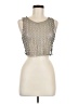 Love J 100% Nylon Silver Sleeveless Top Size M - photo 1