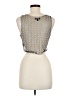 Love J 100% Nylon Silver Sleeveless Top Size M - photo 2