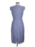 J.Crew 100% Polyester Solid Blue Casual Dress Size 8 - photo 2