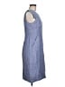 J.Crew 100% Polyester Solid Blue Casual Dress Size 8 - photo 4