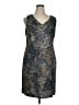 Brooks Brothers Paisley Gray Cocktail Dress Size 16 - photo 1